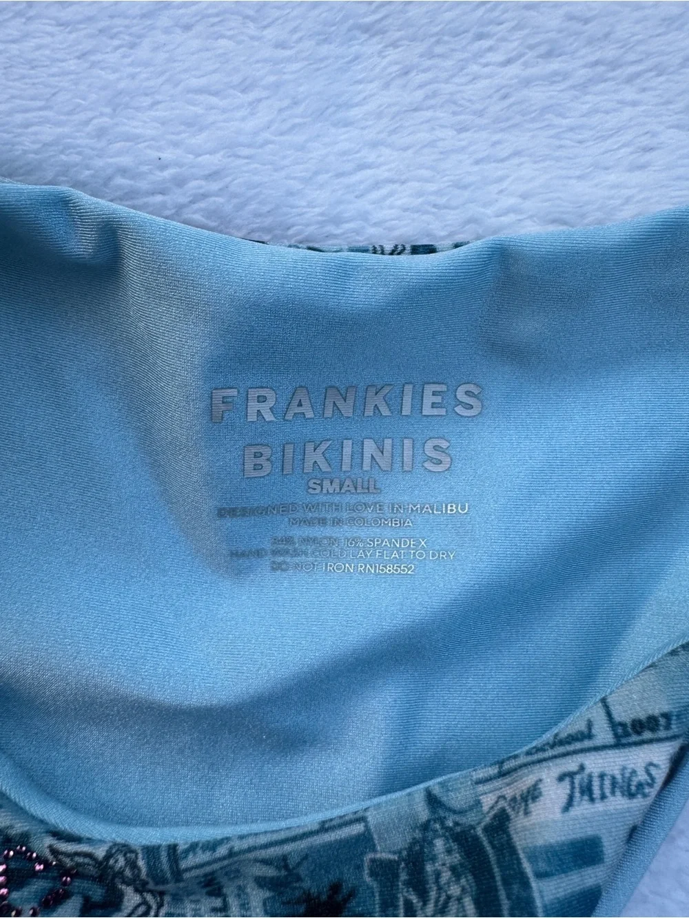 Frankie's Bikinis Alana Blue Tia Shine Top & 2 MacKenzie Shine String Bottoms!!!